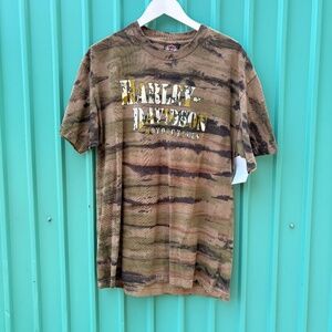 HARLEY DAVIDSON Camo t-shirt men's Large Sherbrooke Quebec Canada moto